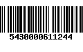 Código de Barras 5430000611244