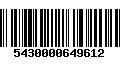 Código de Barras 5430000649612