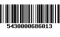 Código de Barras 5430000686013