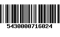 Código de Barras 5430000716024