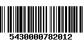 Código de Barras 5430000782012