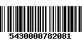 Código de Barras 5430000782081