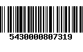 Código de Barras 5430000807319