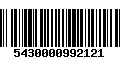 Código de Barras 5430000992121