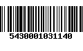 Código de Barras 5430001031140