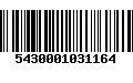 Código de Barras 5430001031164