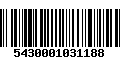 Código de Barras 5430001031188