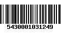 Código de Barras 5430001031249