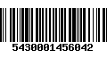 Código de Barras 5430001456042