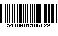 Código de Barras 5430001586022