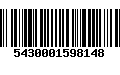 Código de Barras 5430001598148