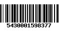 Código de Barras 5430001598377