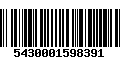 Código de Barras 5430001598391