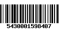 Código de Barras 5430001598407