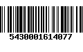 Código de Barras 5430001614077