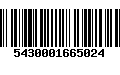 Código de Barras 5430001665024