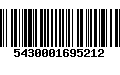 Código de Barras 5430001695212