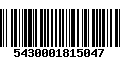 Código de Barras 5430001815047