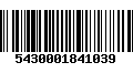 Código de Barras 5430001841039