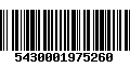 Código de Barras 5430001975260