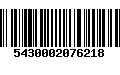 Código de Barras 5430002076218