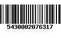 Código de Barras 5430002076317