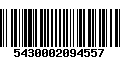 Código de Barras 5430002094557