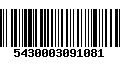 Código de Barras 5430003091081