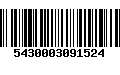 Código de Barras 5430003091524