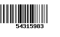 Código de Barras 54315983