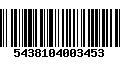 Código de Barras 5438104003453