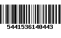 Código de Barras 5441536140443