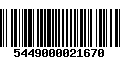 Código de Barras 5449000021670