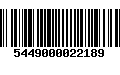 Código de Barras 5449000022189