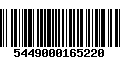 Código de Barras 5449000165220