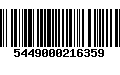 Código de Barras 5449000216359