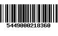 Código de Barras 5449000218360