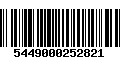 Código de Barras 5449000252821