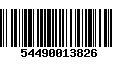 Código de Barras 54490013826