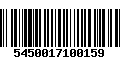 Código de Barras 5450017100159