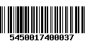 Código de Barras 5450017400037