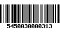 Código de Barras 5450030000313