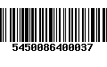 Código de Barras 5450086400037