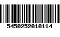 Código de Barras 5450252010114