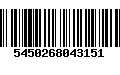 Código de Barras 5450268043151