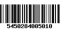 Código de Barras 5450284005010