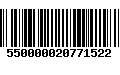 Código de Barras 550000020771522