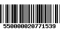 Código de Barras 550000020771539