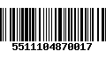 Código de Barras 5511104870017