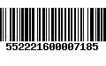 Código de Barras 552221600007185